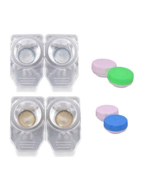 unisex set of 2 contact lenses with 2 case - 18539084 - Very Small Image - 1