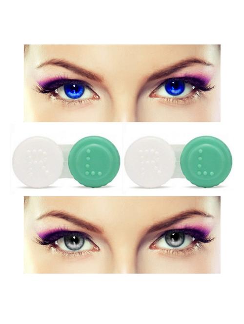 unisex pack of 2 contact lenses with 2 case - 18539086 - Very Small Image - 1