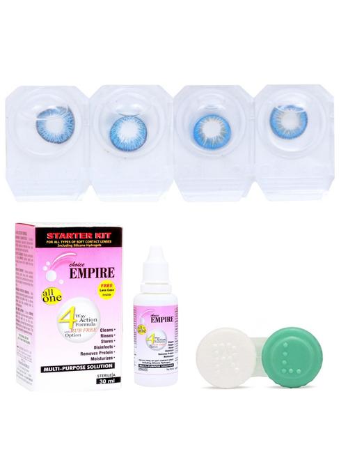 unisex set of 2 contact lenses with 30 ml solution and 1 case - 18539096 - Very Small Image - 1
