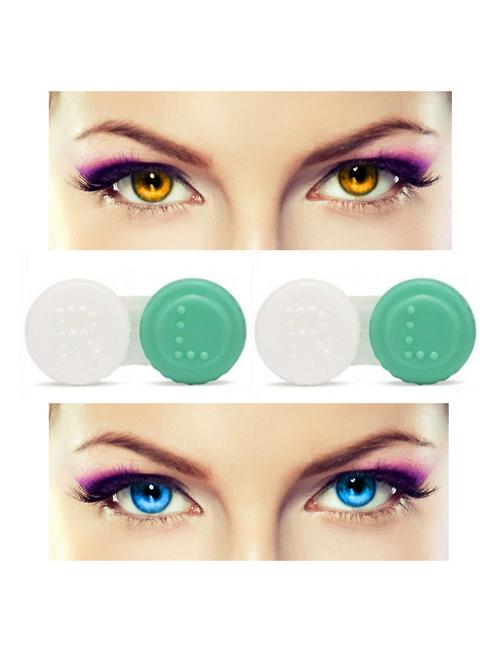 unisex pack of 2 contact lenses with 2 case - 18539098 - Very Small Image - 1