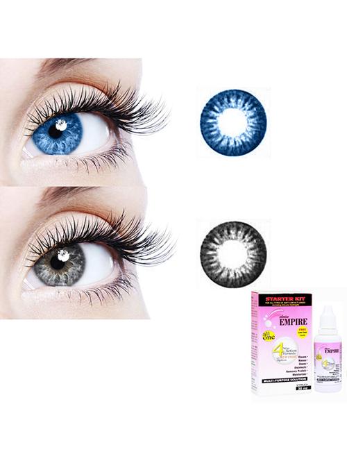 unisex combo pack of 2 pair colored contact lens zero - 18539126 - Very Small Image - 1