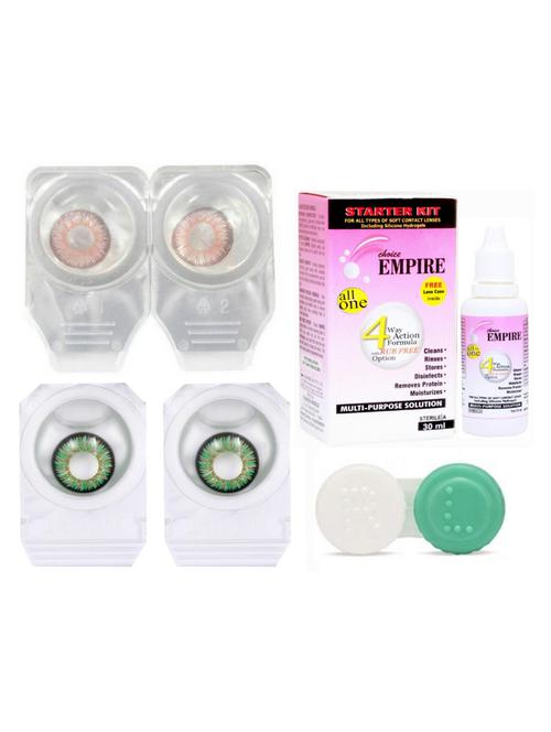 unisex zero power with case & 30ml solution pink-turquoise - 18539155 - Very Small Image - 1