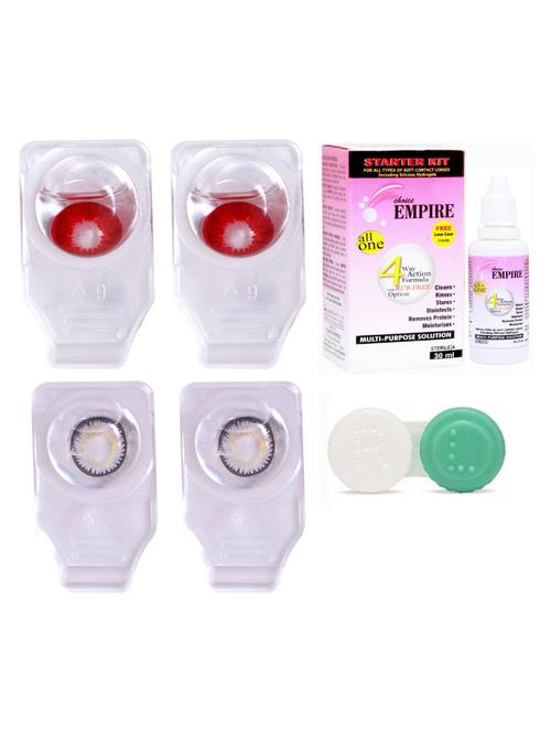 unisex combo pack of 2 pair colored contact lens zero - 18539196 - Very Small Image - 1