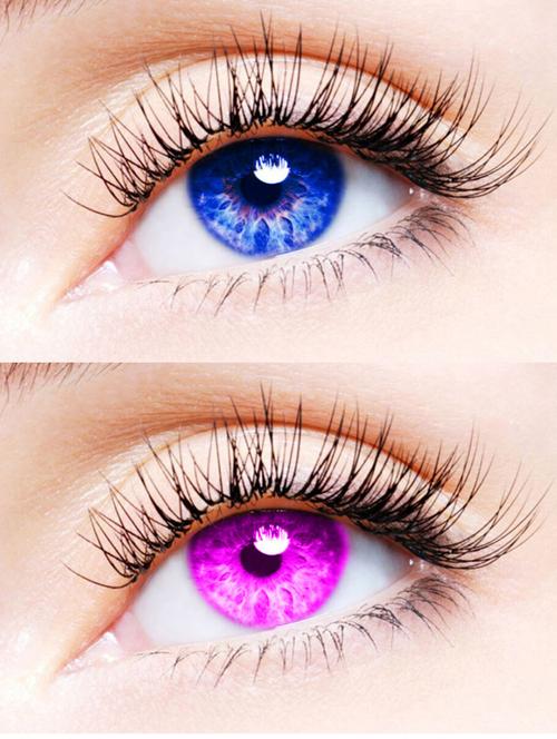 unisex 2 pair monthly colored contact lenses zero power (blue-violet) - 18539199 - Very Small Image - 1