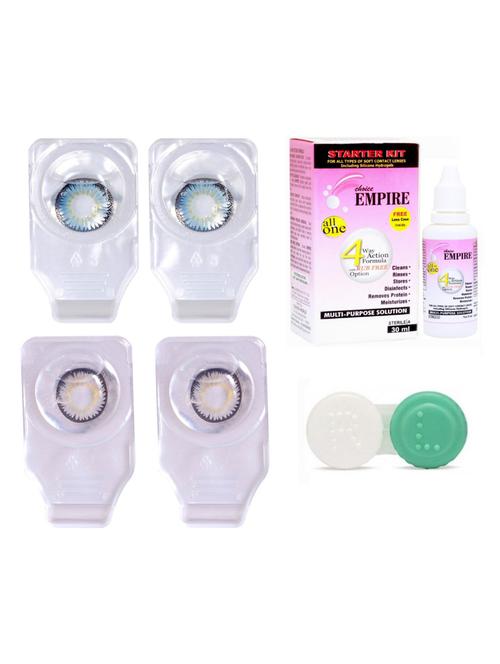 unisex zero power with case & 30ml solution aqua-light grey - 18539235 - Very Small Image - 1