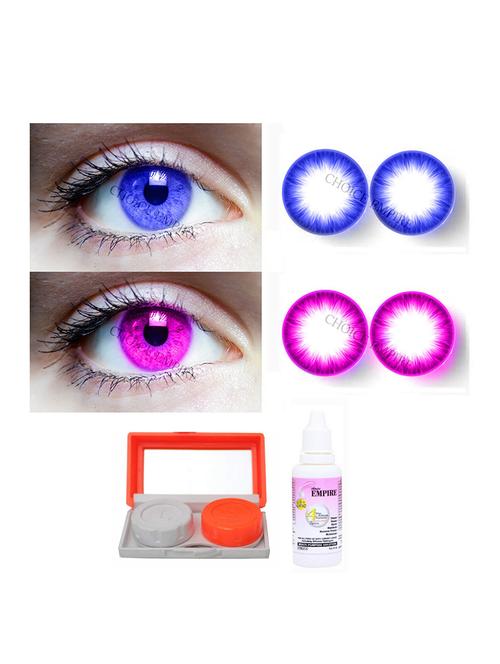 unisex 2 pair monthly color contact lenses zero power for men womens - 18539260 - Very Small Image - 1