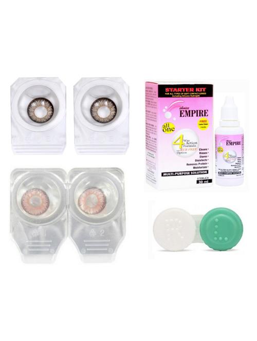 unisex zero power with case & 30ml solution dark grey-pink - 18539276 - Very Small Image - 1