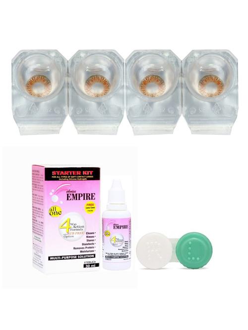 unisex set of 2 contact lenses with 30 ml solution and 1 case - 18539278 - Very Small Image - 1