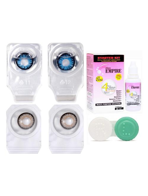 unisex combo pack of 2 pair colored contact lens zero - 18539282 - Very Small Image - 1