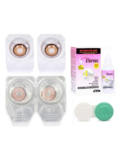 unisex zero power with case & 30ml solution honey-pink - 18539376 - Very Small Image - 1