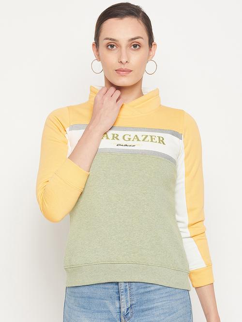 cowl neck color block sweatshirt - 18539496 - Very Small Image - 1
