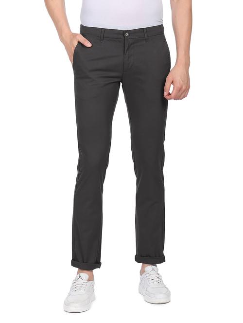 mid rise flat front casual trouser - 18539573 - Very Small Image - 1