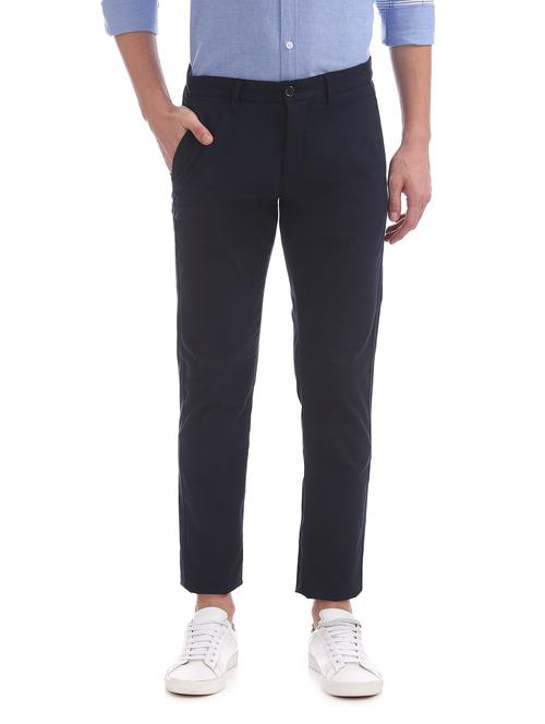 mid rise flat front casual trouser - 18539657 - Very Small Image - 1