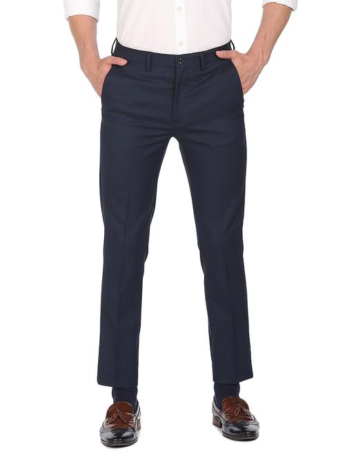 mid rise flat front casual trouser - 18539724 - Very Small Image - 1