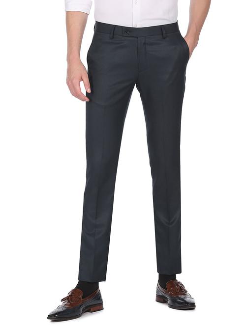 mid rise flat front casual trouser - 18539796 - Very Small Image - 1