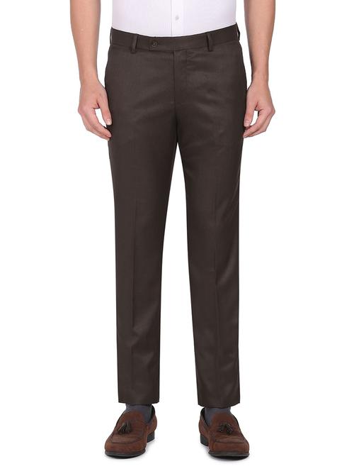 mid rise flat front casual trouser - 18539812 - Very Small Image - 1