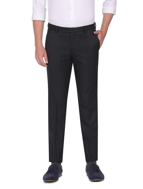 mid rise flat front casual trouser - 18539815 - Very Small Image - 1