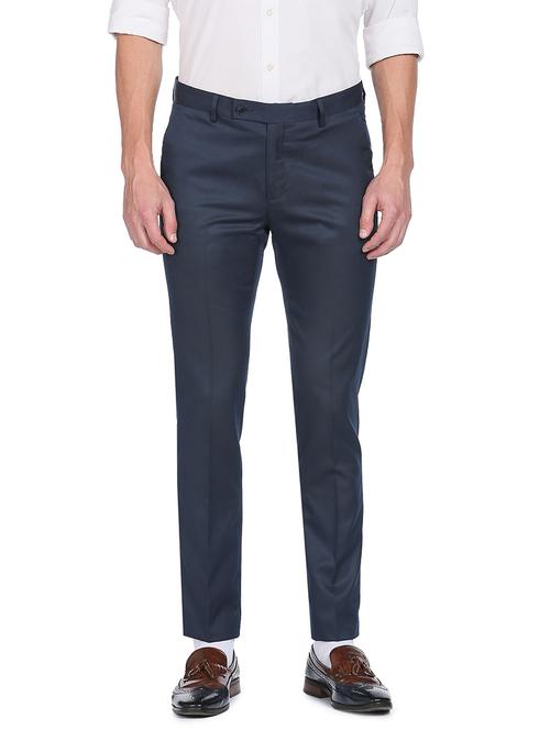 mid rise flat front casual trouser - 18539816 - Very Small Image - 1