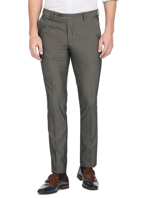 mid rise flat front casual trouser - 18539830 - Very Small Image - 1