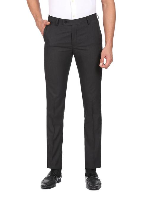 mid rise flat front casual trouser - 18539831 - Very Small Image - 1
