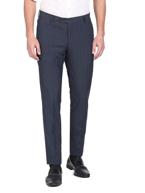 mid rise flat front casual trouser - 18539837 - Very Small Image - 1