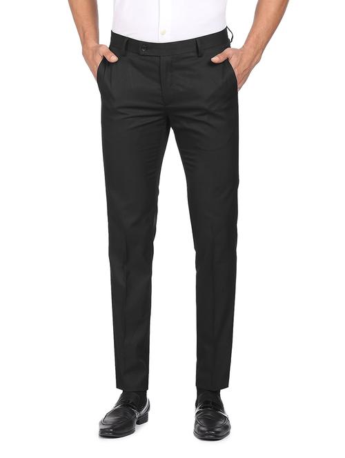 mid rise flat front casual trouser - 18539845 - Very Small Image - 1