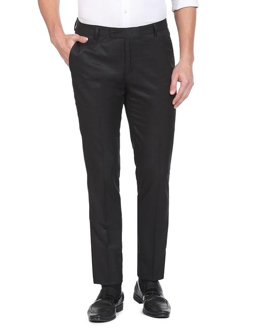 mid rise flat front casual trouser - 18539847 - Very Small Image - 1