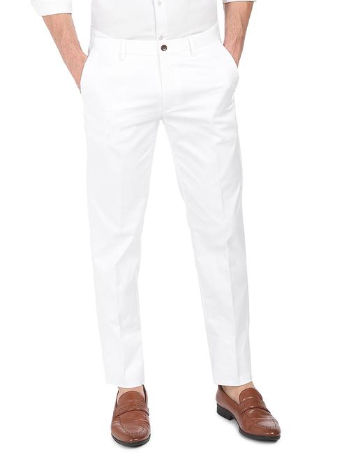 mid rise flat front casual trouser - 18539894 - Very Small Image - 1