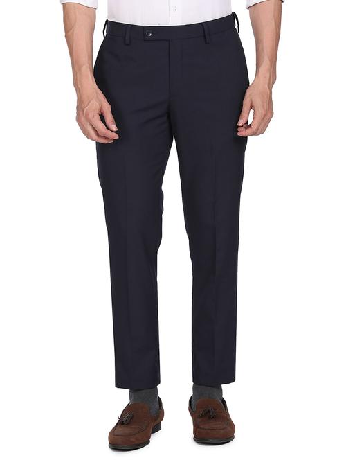 mid rise flat front casual trouser - 18539907 - Very Small Image - 1