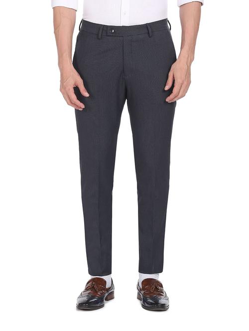 mid rise flat front casual trouser - 18539916 - Very Small Image - 1