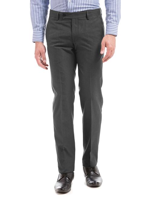 mid rise flat front casual trouser - 18539922 - Very Small Image - 1