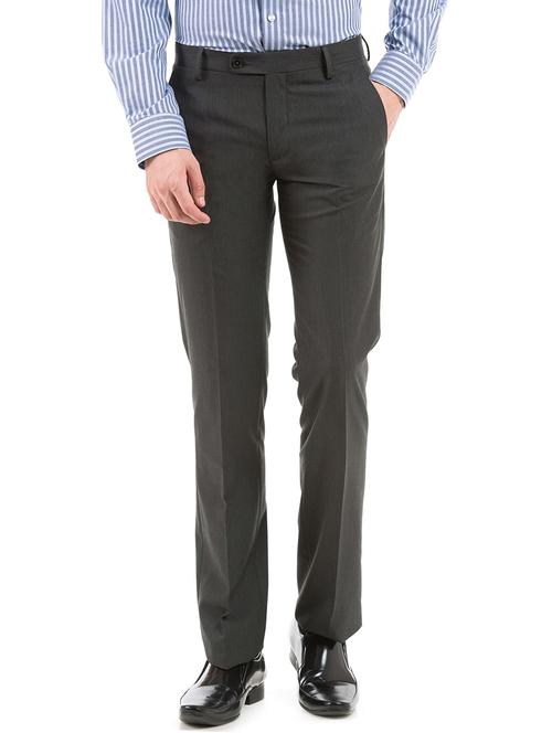 mid rise flat front casual trouser - 18539924 - Very Small Image - 1