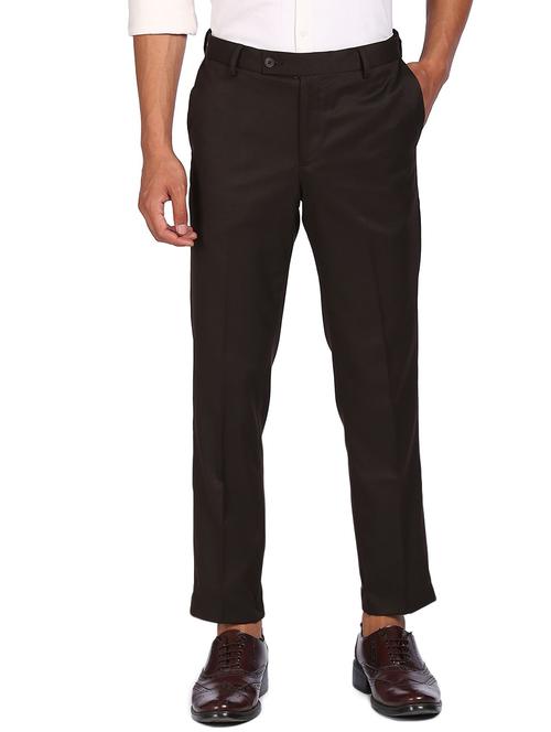 mid rise flat front casual trouser - 18539929 - Very Small Image - 1