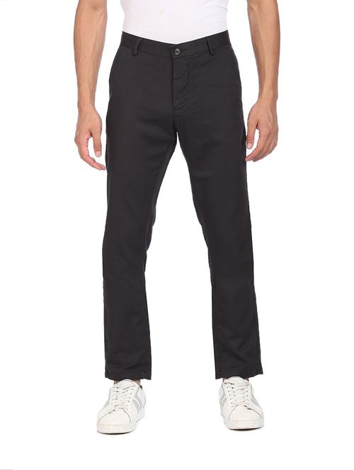 mid rise flat front casual trouser - 18539965 - Very Small Image - 1