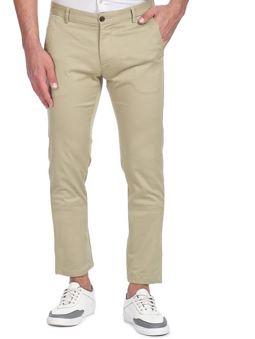mid rise flat front casual trouser - 18539966 - Very Small Image - 1