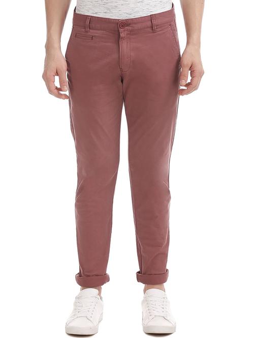 men black mid rise solid casual trousers - 18540021 - Very Small Image - 1