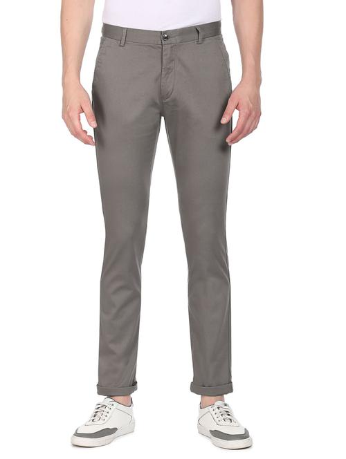 mid rise flat front casual trouser - 18540078 - Very Small Image - 1