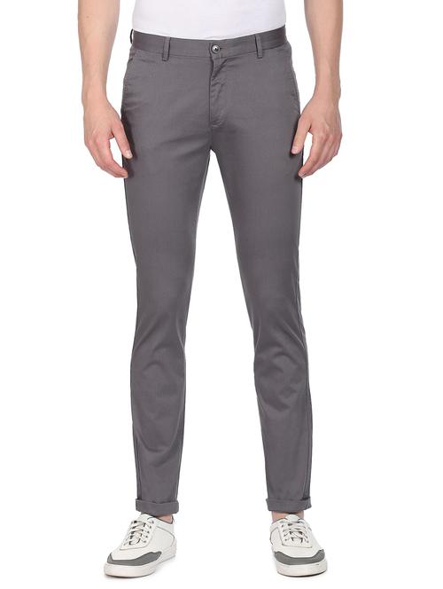 mid rise flat front casual trouser - 18540086 - Very Small Image - 1