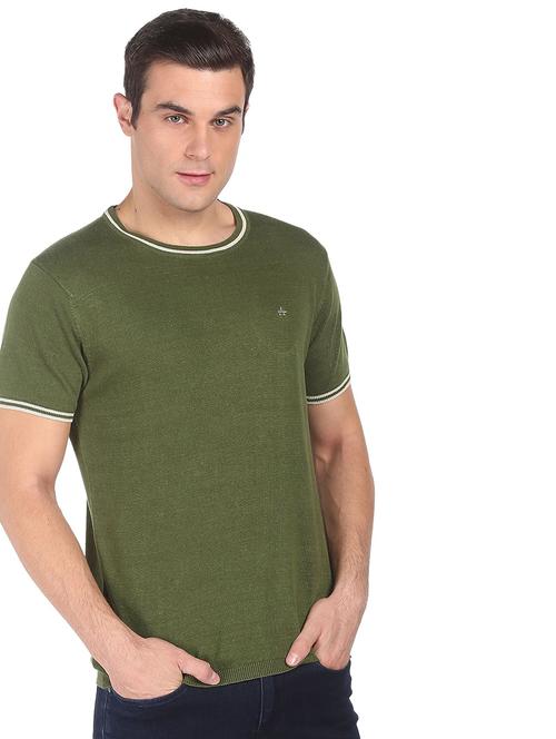 crew neck solid regular t-shirt - 18540314 - Very Small Image - 1