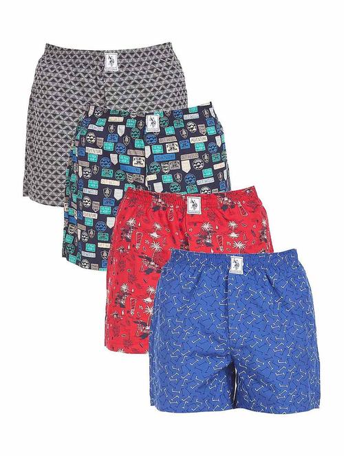 pack of 4 mid rise printed short - 18541697 - Very Small Image - 1