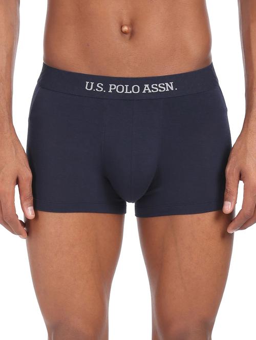 navy blue solid trunks brief - 18541793 - Very Small Image - 1