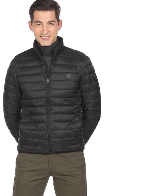black solid quilted jacket - 18542028 - Very Small Image - 1