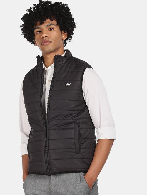 black solid quilted jacket - 18542053 - Very Small Image - 1