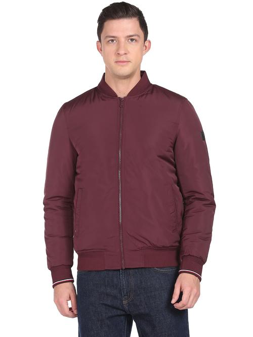 zip up solid bomber jacket - 18542090 - Very Small Image - 1