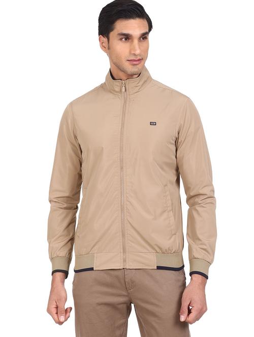 navy blue solid bomber jacket - 18542103 - Very Small Image - 1