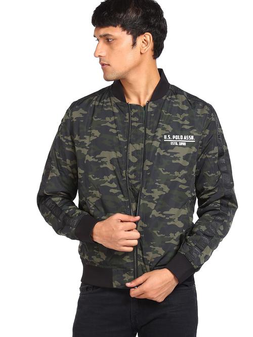 olive camouflage bomber jacket - 18542128 - Very Small Image - 1