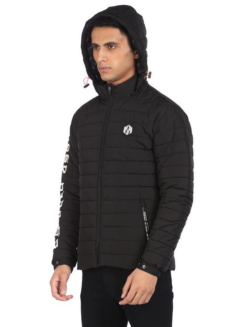 black solid quilted jacket - 18542138 - Very Small Image - 1