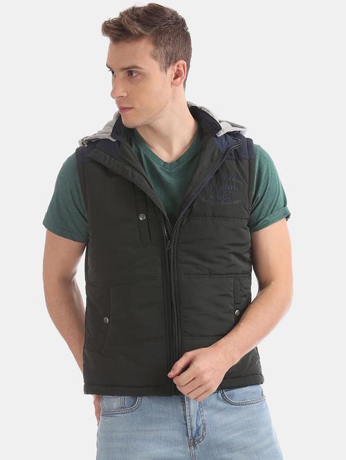 black solid quilted jacket - 18542158 - Very Small Image - 1