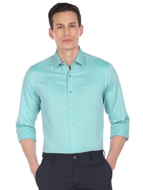 turquoise self-designed casual shirt - 18543133 - Very Small Image - 1