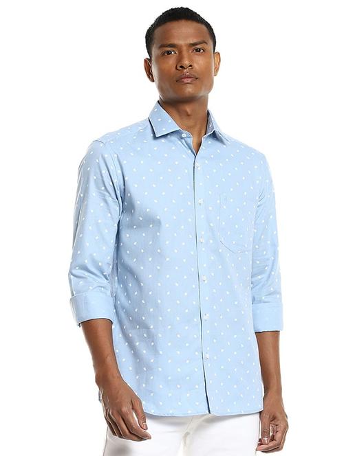 light blue printed casual shirt - 18543140 - Very Small Image - 1